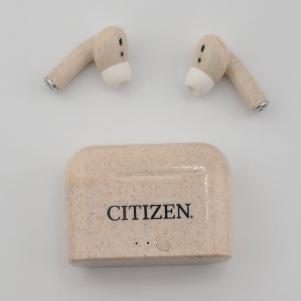 Citizen Wireless Earbuds Wheat Straw Eco Friendly Bluetooth Headphones Tan